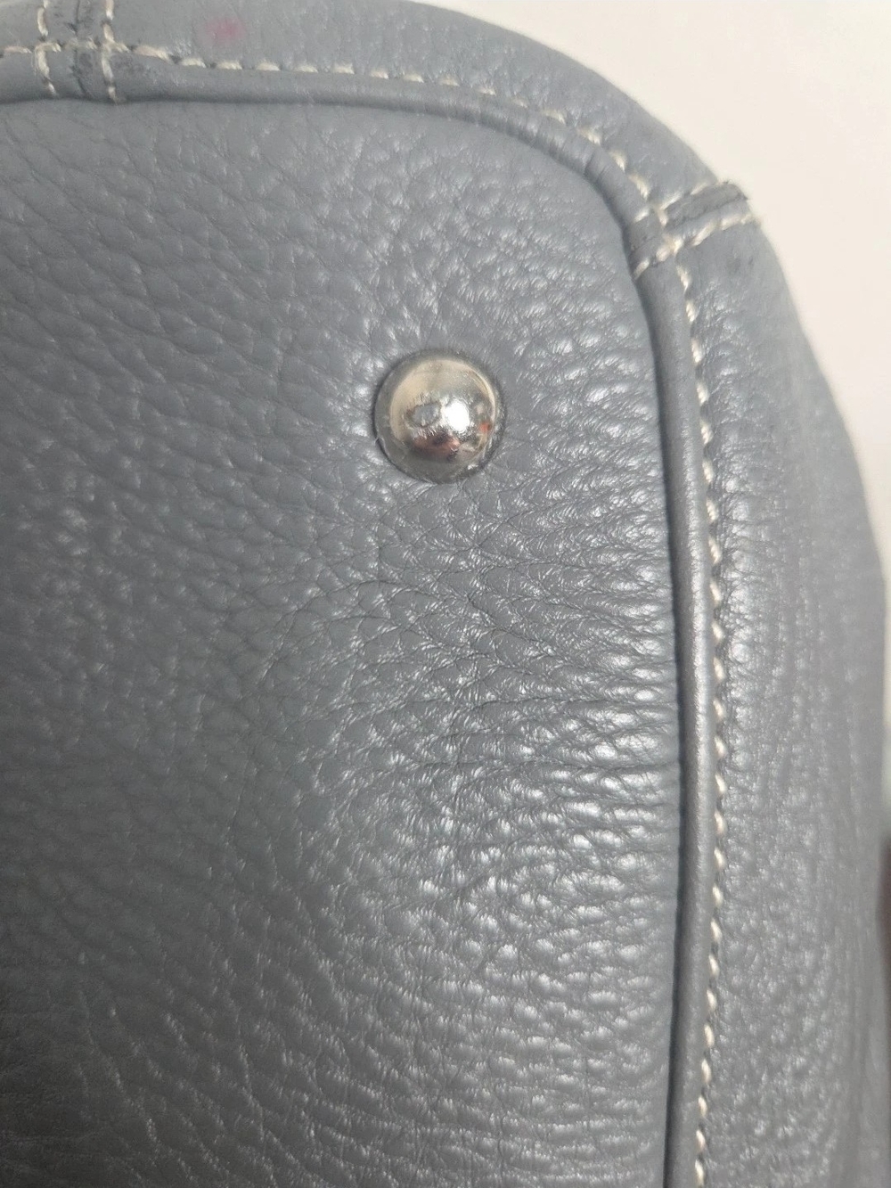Tignanello Pebbled Leather Shoulder Tote in Slate Blue - Picture 6 of 16